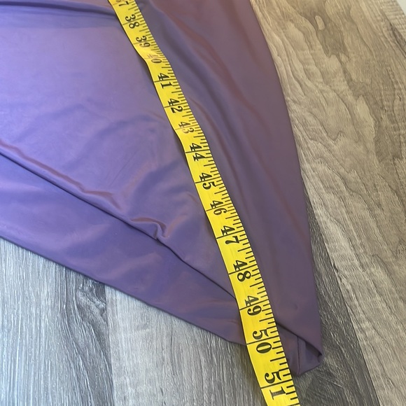 Cutout Detail Ruched Bodycon Dress Mauve Purple,one shoulder,mockneck, Large,NWT - Picture 8 of 11